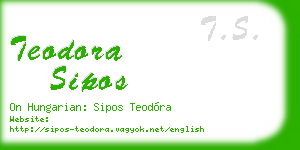 teodora sipos business card